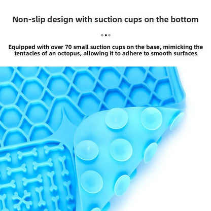 Silicone pet licking pad